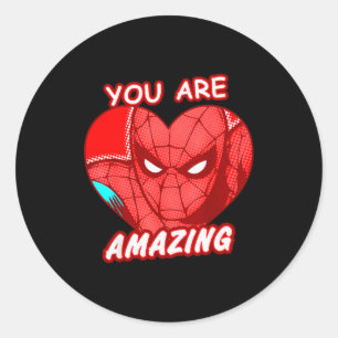 Marvel Valentinstag Spider-man Du bist erstaunlich Runder Aufkleber