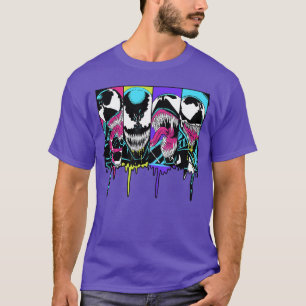Marvel Venom Farbige Comic-Panel-Familie T-Shirt