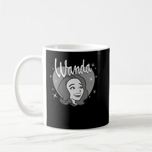 Marvel WandaVision Wanda Maximoff Heart Retro 60er Kaffeetasse (Links)