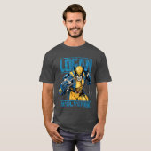 Marvel Wolverine Classic Logan Retro Comic Logo gi T-Shirt (Vorne ganz)