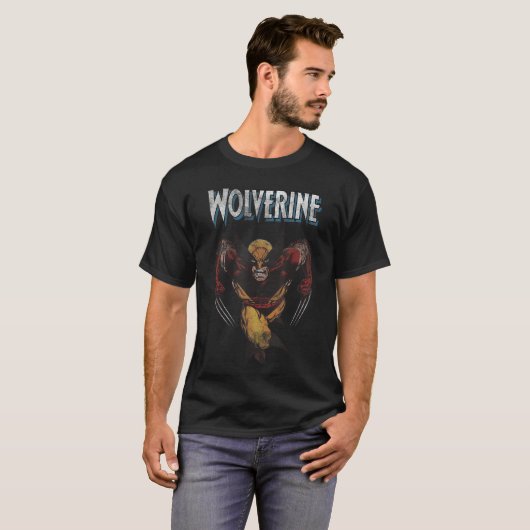 Marvel Wolverine Klassiker John Byrne Logan Comic T-Shirt (Vorne ganz)