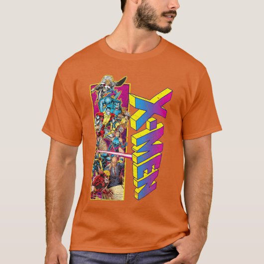 Marvel XMen Retro Comic Group Mashup boy T-Shirt (Vorderseite)
