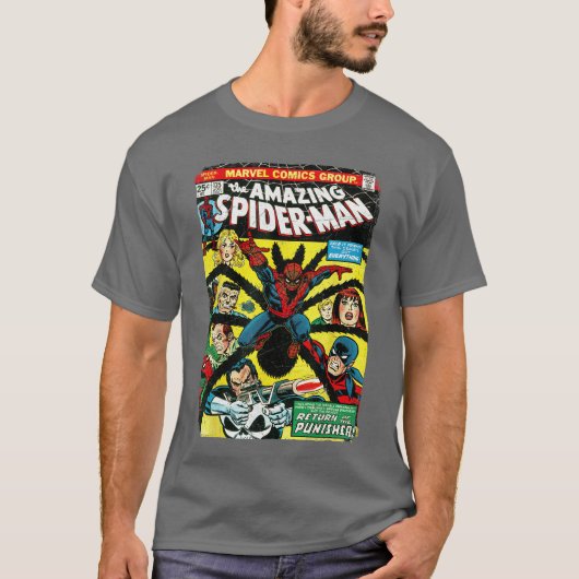 Marvelhe Amazing SpiderMan Comic Book Cover funny T-Shirt (Vorderseite)