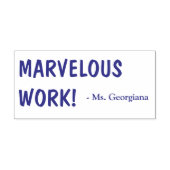 "MARVELOUS ARBEIT!" Bestätigung Rubber-Briefmarke Permastempel (Design)