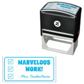 "MARVELOUS ARBEIT!" + Pädagogik Name Rubber Briefm Permastempel (Beispiel)