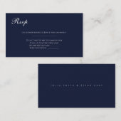 Marvelous Blue Save the Date Hochzeitskarte Begleitkarte (Vorne/Hinten)