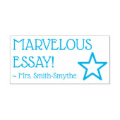 "MARVELOUS ESSAY!" Erzieherin Rubber Briefmarke Permastempel (Design)