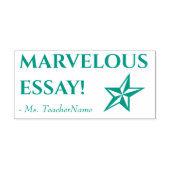 "MARVELOUS ESSAY!" + Name des Lehrers Permastempel (Design)