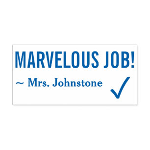 "MARVELOUS JOB!" Briefmarke aus Kautschuk Permastempel