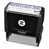 "MARVELOUS JOB!" + Teacher Name Rubber Briefmarke Permastempel (Produkt)
