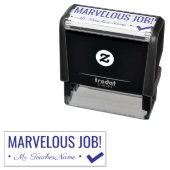 "MARVELOUS JOB!" + Teacher Name Rubber Briefmarke Permastempel (Beispiel)