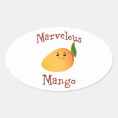 Marvelous Mango Ovaler Aufkleber (Vorderseite)