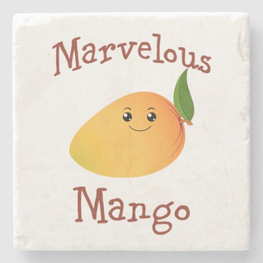 Marvelous Mango Steinuntersetzer (Vorderseite)