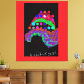 Marvelous Miss Funny Girl Stretched Canvas Print Leinwanddruck (Insitu (Wohnzimmer))