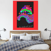 Marvelous Miss Funny Girl Stretched Canvas Print Leinwanddruck (Insitu (Schlafzimmer))