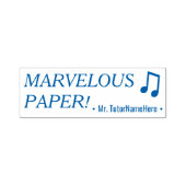 "MARVELOUS PAPIER!" Tutor-Feedback-Rubber-Briefmar Permastempel (Design)