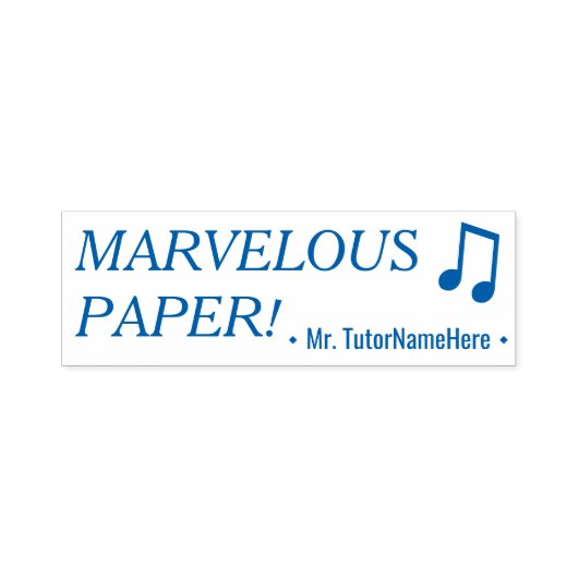 "MARVELOUS PAPIER!" Tutor-Feedback-Rubber-Briefmar Permastempel (Design)