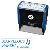 "MARVELOUS PAPIER!" Tutor-Feedback-Rubber-Briefmar Permastempel (Beispiel)