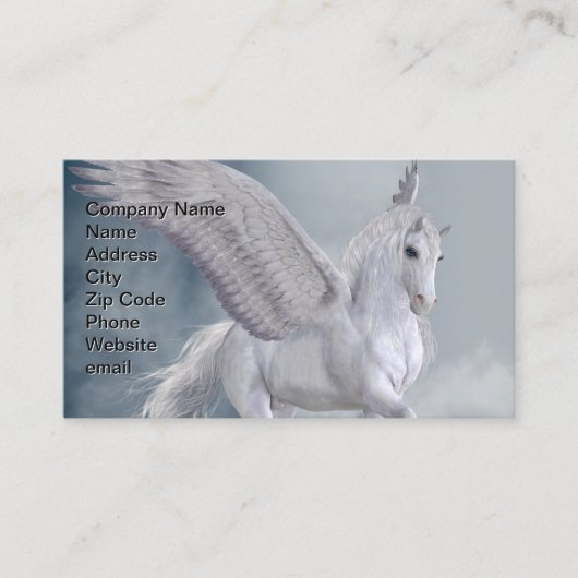 Marvelous White Pegasus Visitenkarte (Vorderseite)