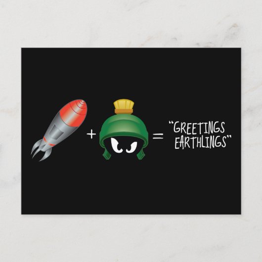 MARVIN DER MARTIAN™ Emoji-Gleichung Postkarte (Vorderseite)