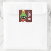 MARVIN DER MARTIANER™ Verärgert Quadratischer Aufkleber (Tasche)