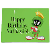MARVIN die MARTIAN™ | Arme gekreuzt Große Geschenktüte (Vorderseite)