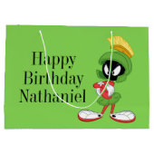MARVIN die MARTIAN™ | Arme gekreuzt Große Geschenktüte (Rückseite)