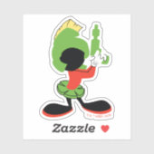 MARVIN DIE MARTIAN™-Silhouette mit Raygun Aufkleber (Blatt)