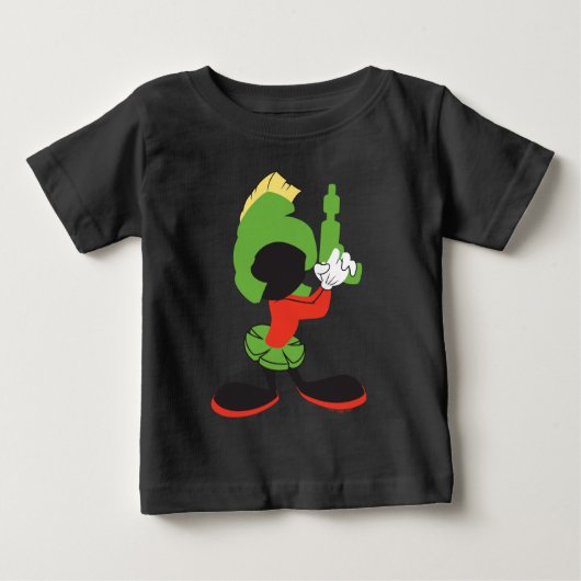 MARVIN DIE MARTIAN™-Silhouette mit Raygun Baby T-shirt (Vorderseite)