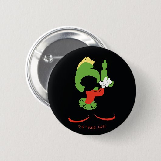 MARVIN DIE MARTIAN™-Silhouette mit Raygun Button (Vorne & Hinten)