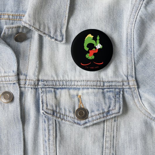 MARVIN DIE MARTIAN™-Silhouette mit Raygun Button (Beispiel)