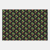 MARVIN DIE MARTIAN™-Silhouette mit Raygun Geschenkpapier Set (Vorderseite)