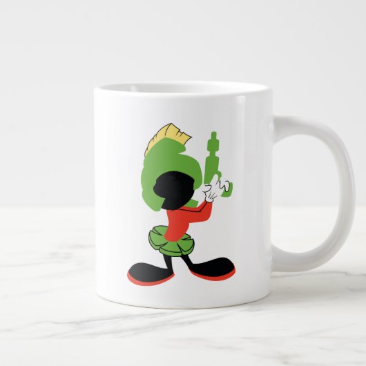MARVIN DIE MARTIAN™-Silhouette mit Raygun Jumbo-Tasse (Rechts)