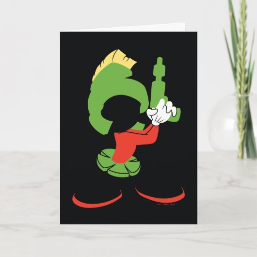 MARVIN DIE MARTIAN™-Silhouette mit Raygun Karte (Vorderseite)