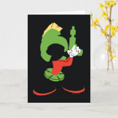 MARVIN DIE MARTIAN™-Silhouette mit Raygun Karte (Gelbe Blume)