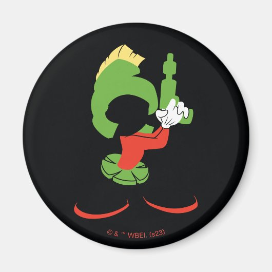 MARVIN DIE MARTIAN™-Silhouette mit Raygun Magnet (Vorne)