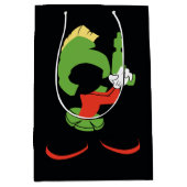 MARVIN DIE MARTIAN™-Silhouette mit Raygun Mittlere Geschenktüte (Vorderseite)