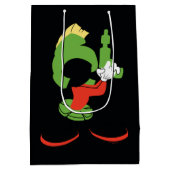 MARVIN DIE MARTIAN™-Silhouette mit Raygun Mittlere Geschenktüte (Rückseite)