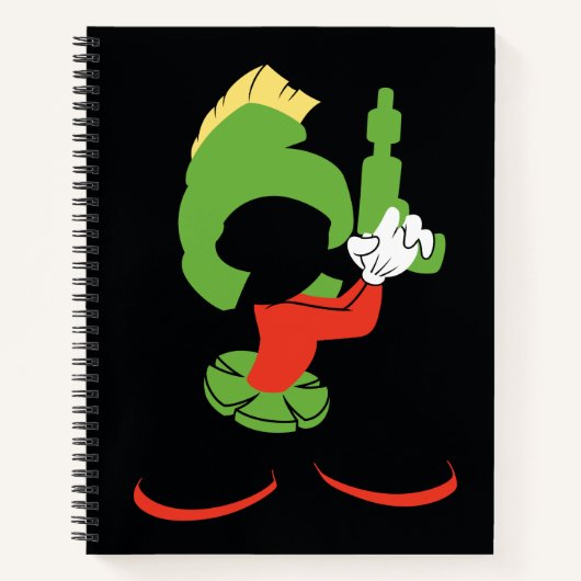 MARVIN DIE MARTIAN™-Silhouette mit Raygun Notizblock (Vorderseite)