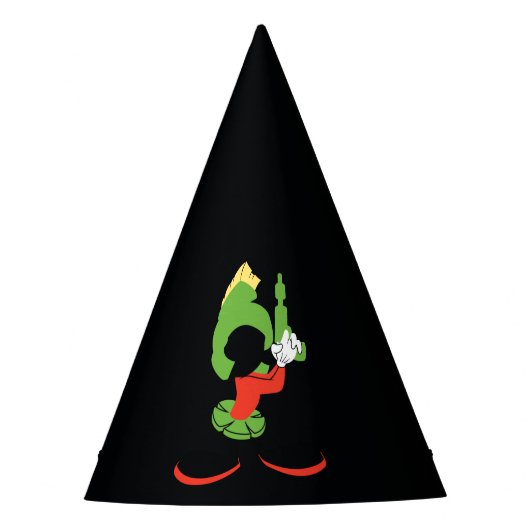 MARVIN DIE MARTIAN™-Silhouette mit Raygun Partyhütchen (Vorderseite)