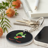 MARVIN DIE MARTIAN™-Silhouette mit Raygun Schlüsselanhänger (Vorderseite rechts)