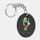 MARVIN DIE MARTIAN™-Silhouette mit Raygun Schlüsselanhänger (Vorderseite links)