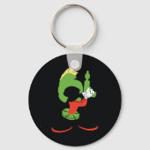 MARVIN DIE MARTIAN™-Silhouette mit Raygun Schlüsselanhänger (Rückseite)