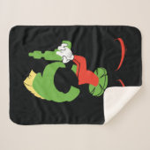 MARVIN DIE MARTIAN™-Silhouette mit Raygun Sherpadecke (Vorderseite (Horizontal))
