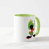 MARVIN DIE MARTIAN™-Silhouette mit Raygun Tasse (VorderseiteRechts)