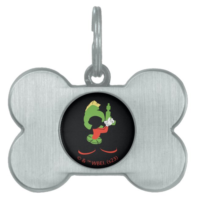 MARVIN DIE MARTIAN™-Silhouette mit Raygun Tiermarke (Vorderseite)