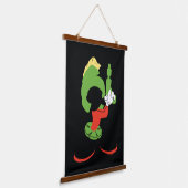 MARVIN DIE MARTIAN™-Silhouette mit Raygun Wandteppich Mit Holzrahmen (Gewinkelt)