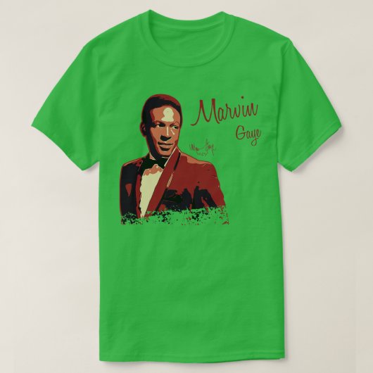 Marvin Gaye Young Vintage Poster T-Shirt (Design vorne)