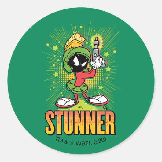 MARVIN MARTIAN™ - Stunner Runder Aufkleber (Vorderseite)