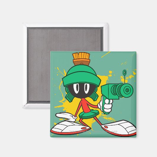 Marvin mit Waffe Magnet (Vorderseite/Rückseite)